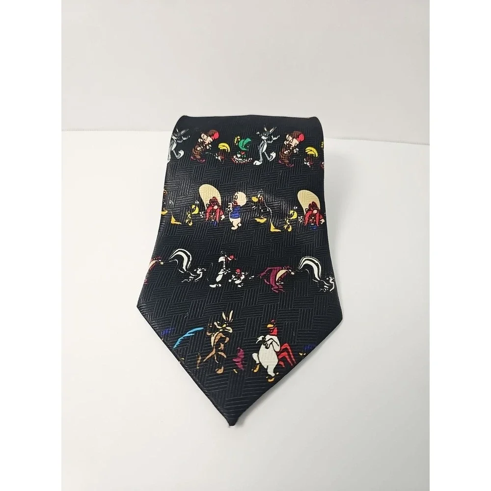 Vintage 1997‎ Looney Tunes MANIA Cartoon Novelty Necktie BUGS BUNNY DAFFY DUCK